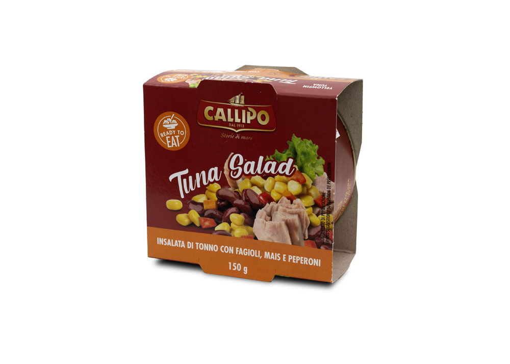 Insalata di tonno con fagioli mais e peperoni g.150